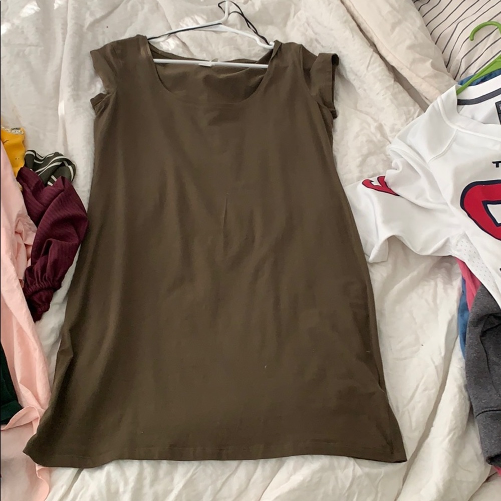 Green tight dress